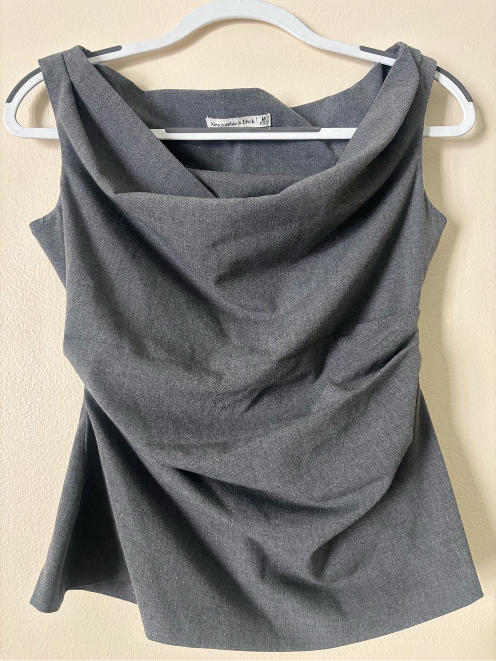 Abercrombie ruched gray tank top